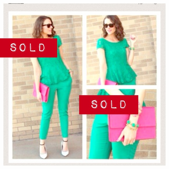 Vince Camuto Pants - ***SOLD***Green Vince Camuto size 14 pants