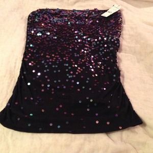 Black sparkly tube top from express. Never worn