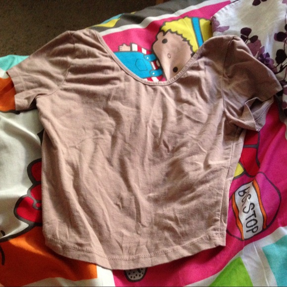 ✨SOLD✨ Brandy melville dusty pink crop top