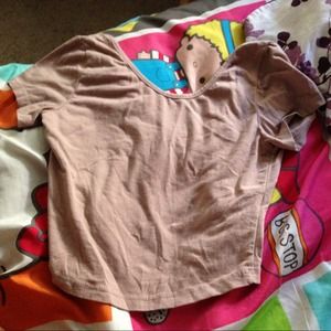 ✨SOLD✨ Brandy melville dusty pink crop top