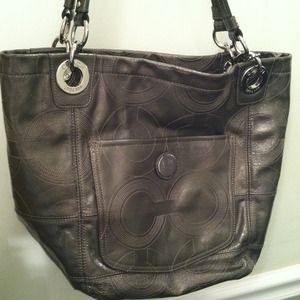 Beautiful grey coach purse!