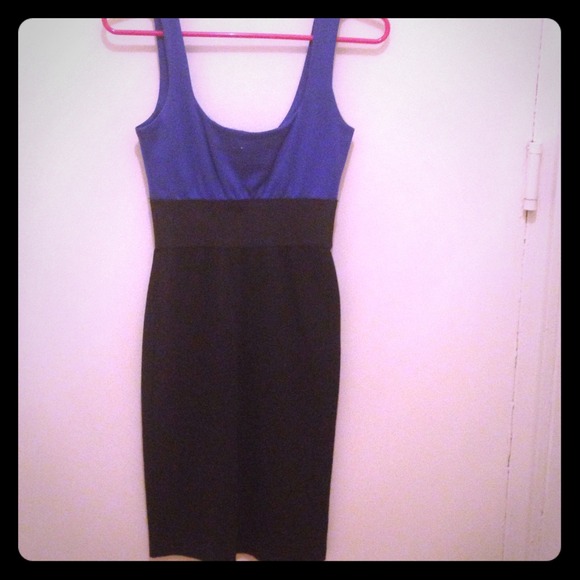 Black and blue dress