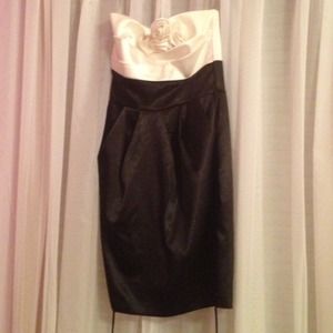 Black and white homecoming dress