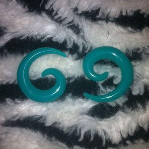 Turquoise Spiral Gauges