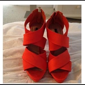 Zara orange heels