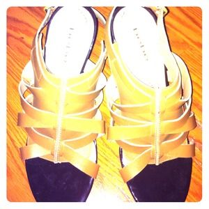 Bebe sandal, cute with jeans are for work.