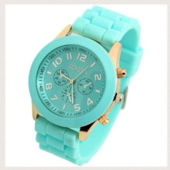 Mint & Rose Gold Geneva Watch