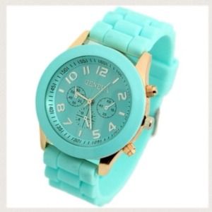 Mint & Rose Gold Geneva Watch
