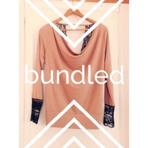 ✨BUNDLED✨ NWOT Lace back top
