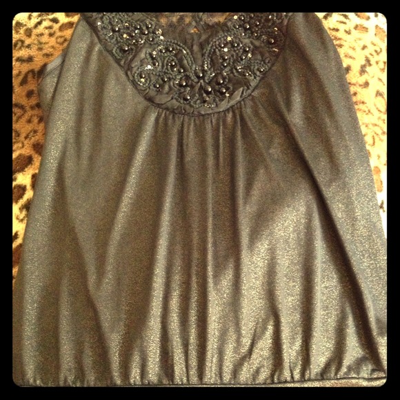 Dressy top with lace and beadwork detail - Picture 1 of 4