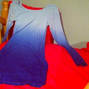 Blue ombré mini dress