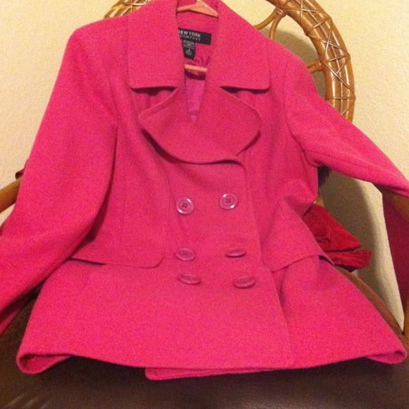 Pink New York & Co. Pea Coat