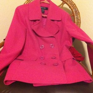 Pink New York & Co. Pea Coat