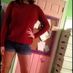 Red long sleeve top