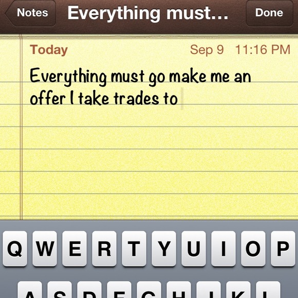Everything must go