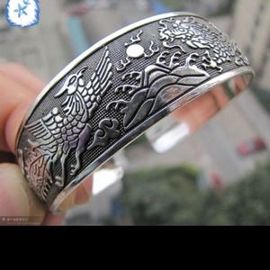 New Tibetan Silver Bangle Cuff Bracelet.