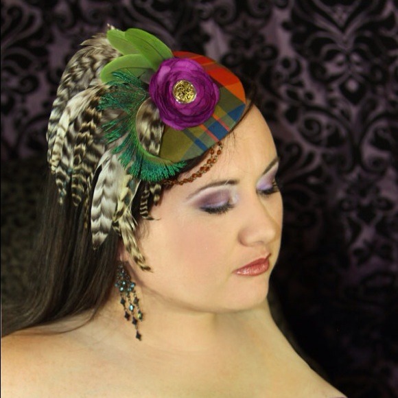 SOLD Mardi Gras inspired fascinator