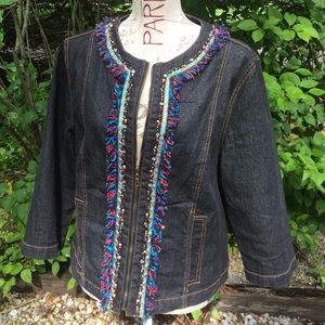 Fantastic Ruby Road embellished denim jacket!