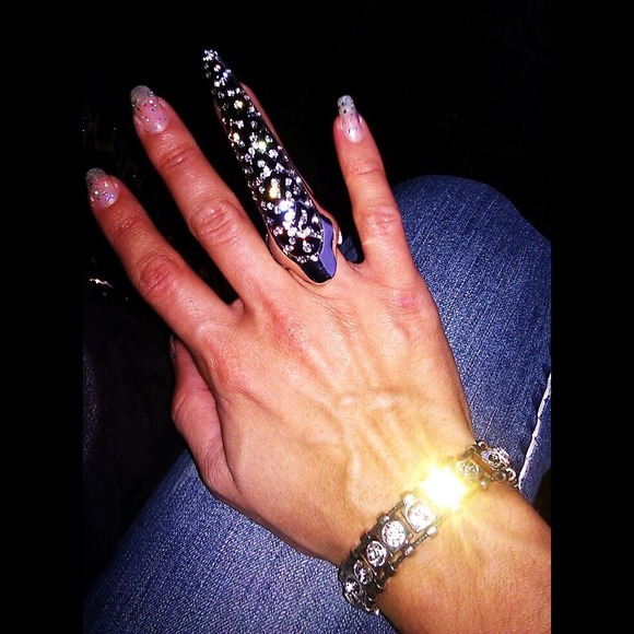 🔴SOLD! Crystal Stretch Ring Claw Leopard Print