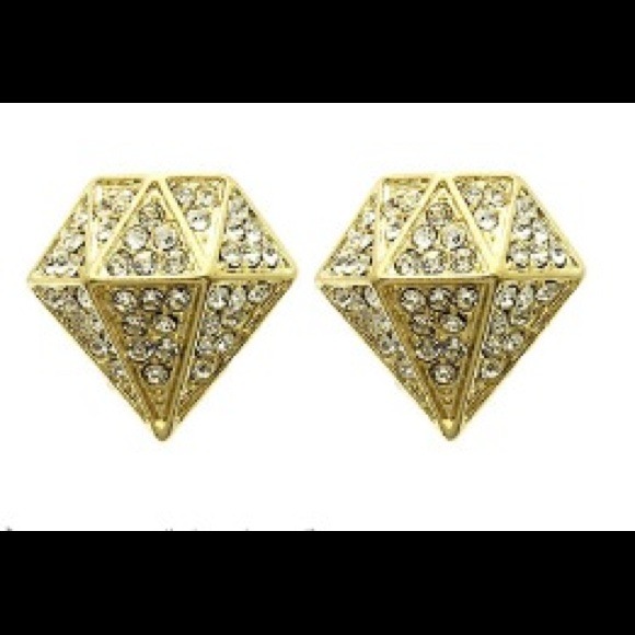 Chunky Diamond Shaped Earrings