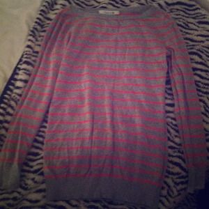Neon pink and grey sweater :)