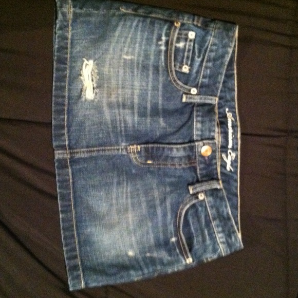 Jean mini skirt
