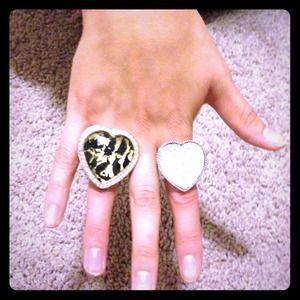 2 heart shaped rings