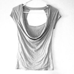 Open back tee shirt