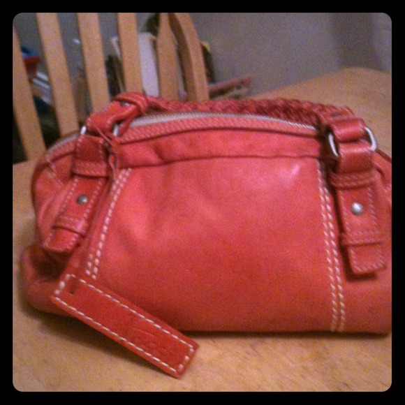 Small orange Fossil handbag
