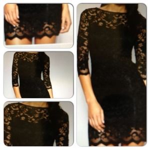 Black lace mini dress RESERVED‼️