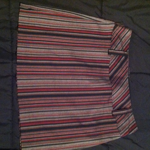 Striped all season dressy mini skirt