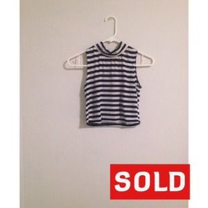 Missguided stripe crop tank