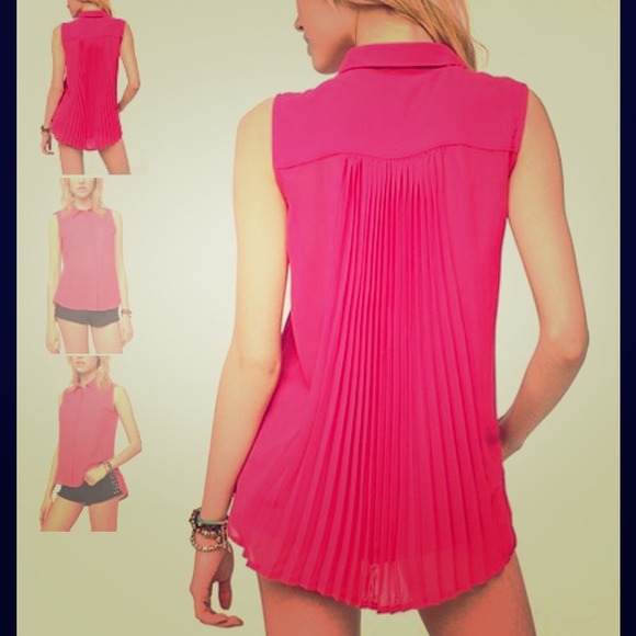 Hold for Lauren: Pink waterfall blouse