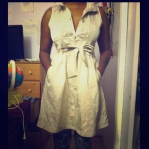 🔴SOLD🔴Khaki trench coat style dress