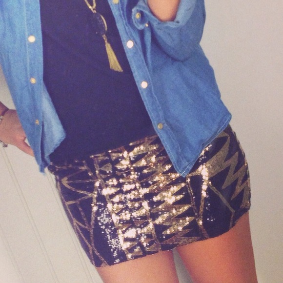 Sequin skirt
