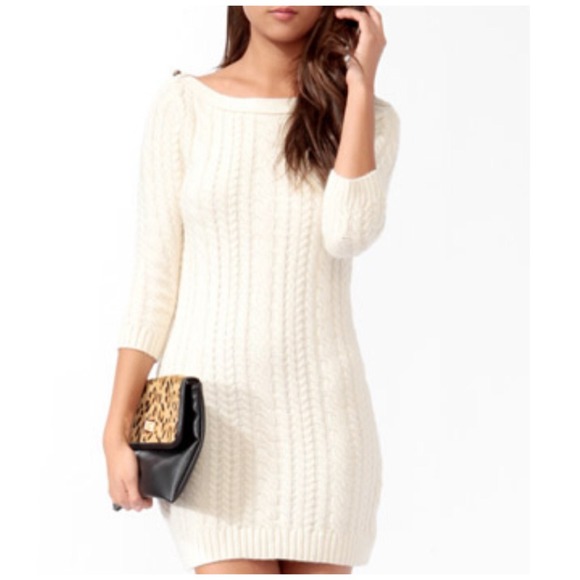 NWOT Essential Cable Knit Sweater Dress - Picture 1 of 1