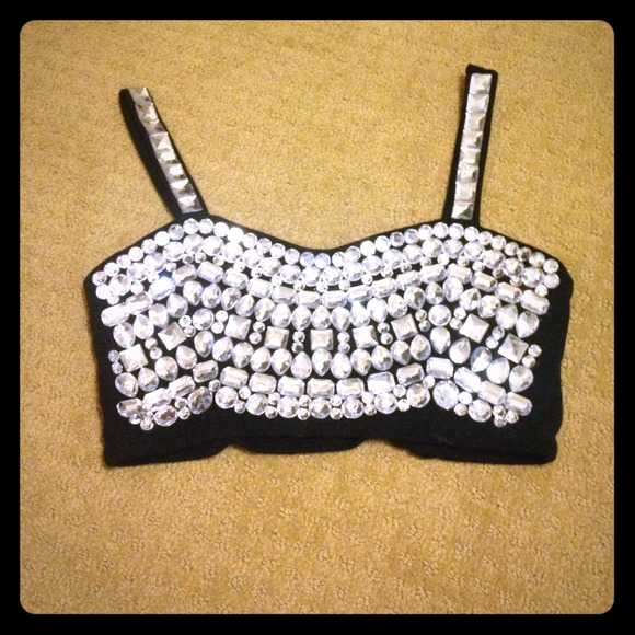 Tops - Bejeweled Bralette