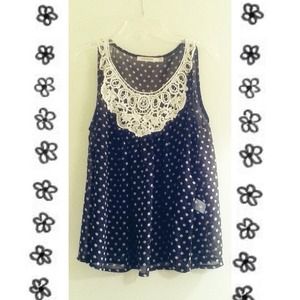 Love Culture Babydoll Polka Dot Blouse