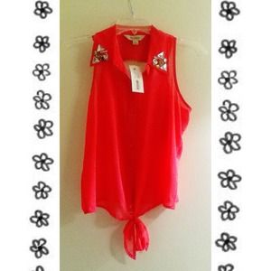 Decree Collared Studded Blouse