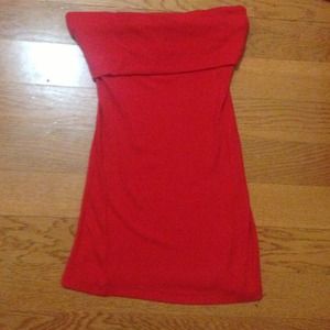 Red Bebe top/ Bebe jeans