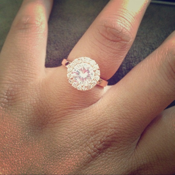 Simulated diamond ring