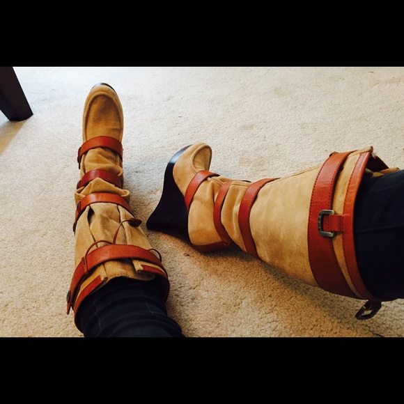 L.A.M.B. Suede Boots - Picture 4 of 4