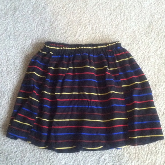 Colorful striped skirt