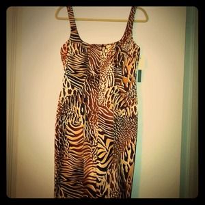 Animal print sheath