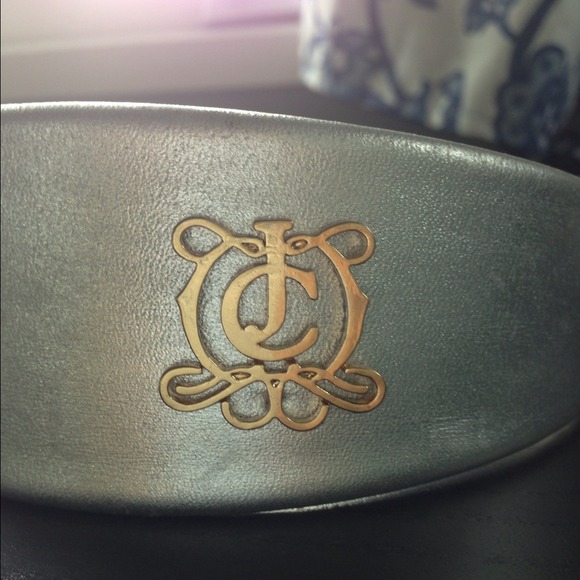 Juicy Couture Headband. Silver w/ Gold Emblem - Picture 2 of 4