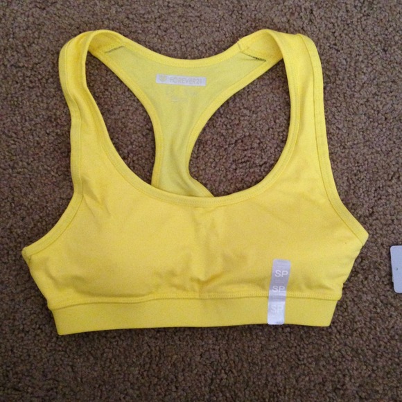 Forever 21 Tops - Yellow Sports Bra