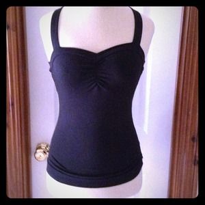black halter top with built in bra!