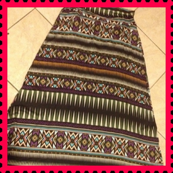 Print maxi long skirt/ free tie dye long skirt