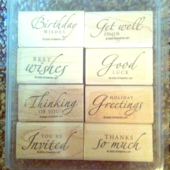 Stampin Up "Sincere Salutations" set of 8 stamps