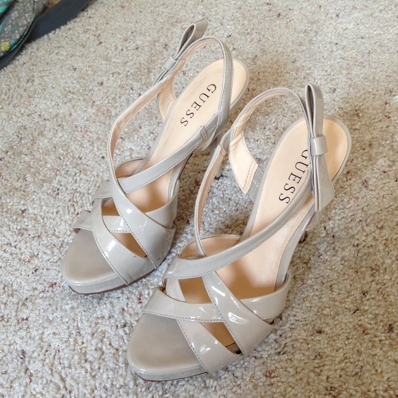 Nude guess heels